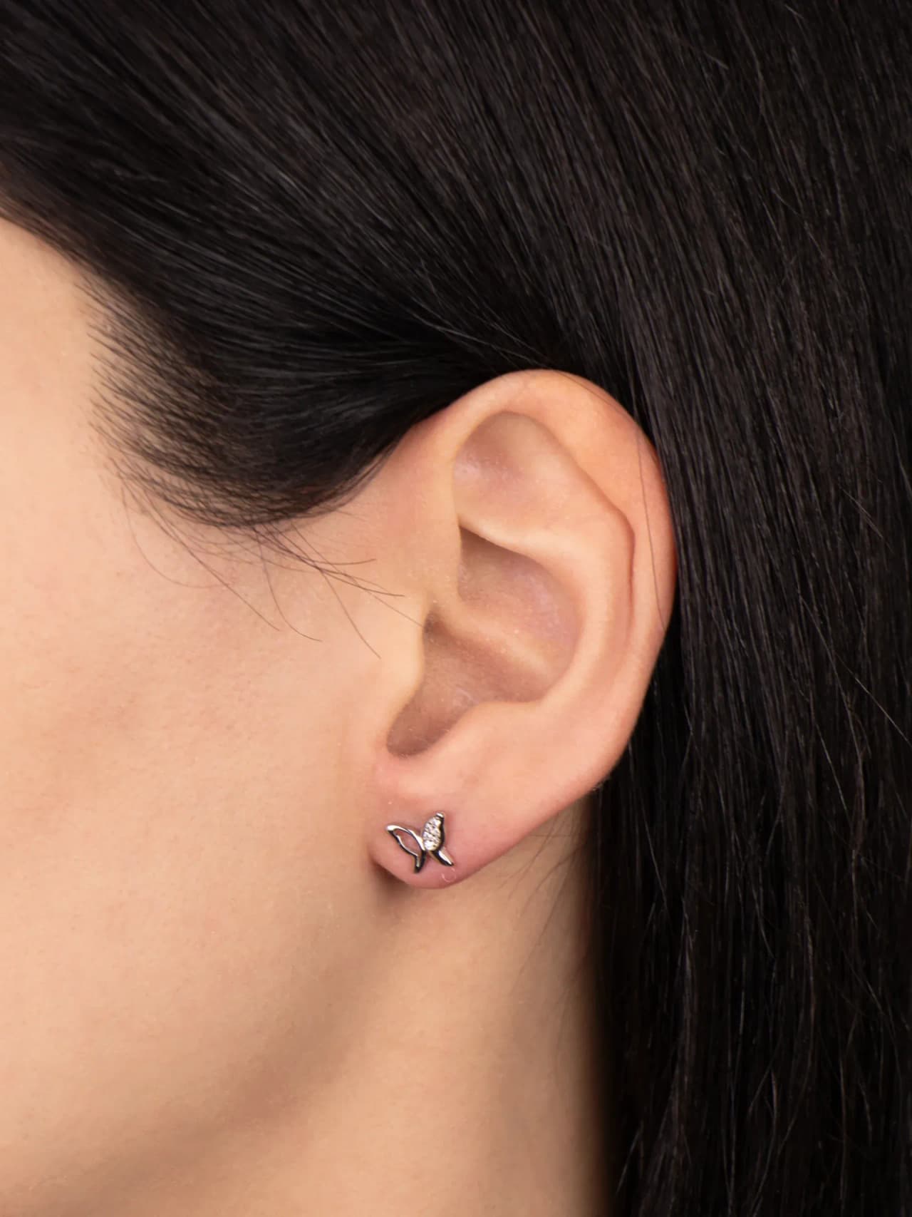 Örhängen i Äkta Silver i Fjärilform med Cubic Zirconia