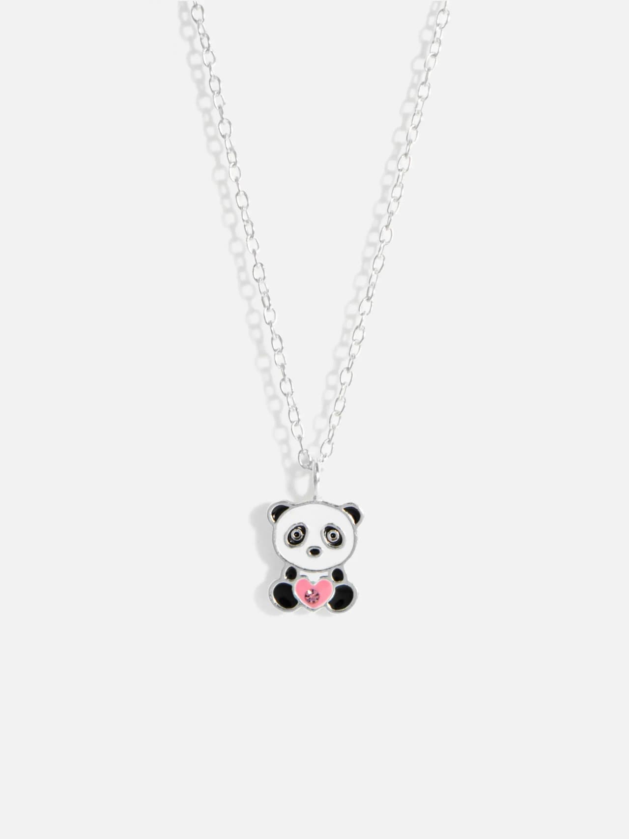 Panda Barn Halsband i Äkta Silver