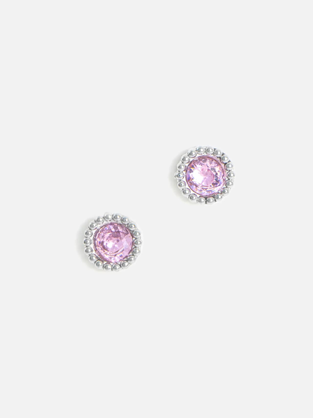 Piercingstil Stålörhängen med Rund Cubic Zirconia