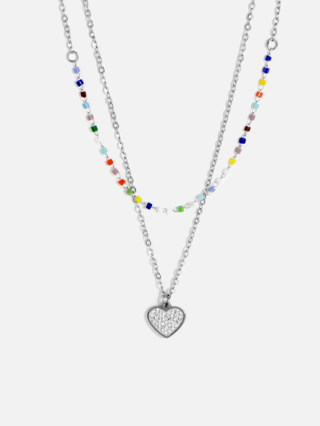 Rainbow Hjärta Halsband i Rostfritt Stål