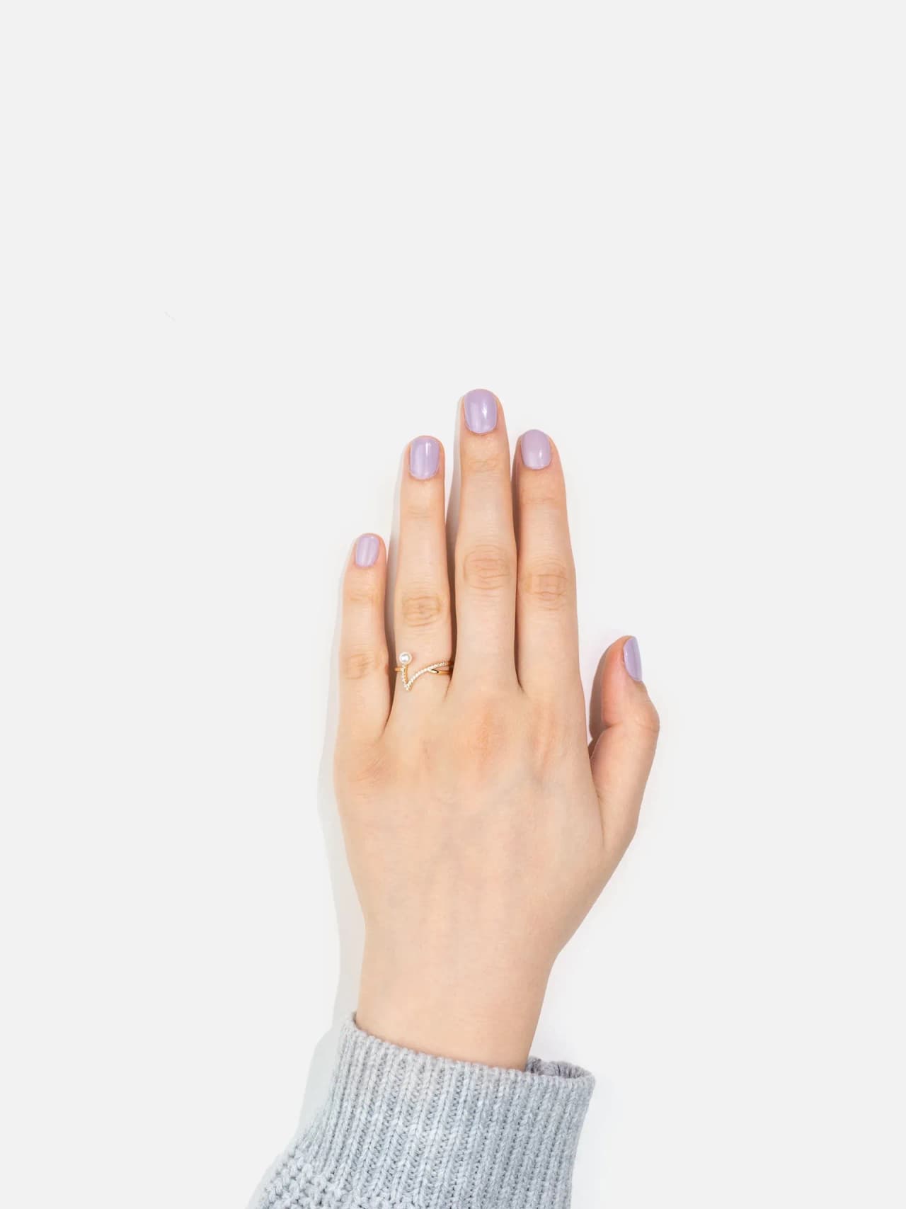 Ring i 18K Guldpläterad med Cubic Zirconia och Pärl