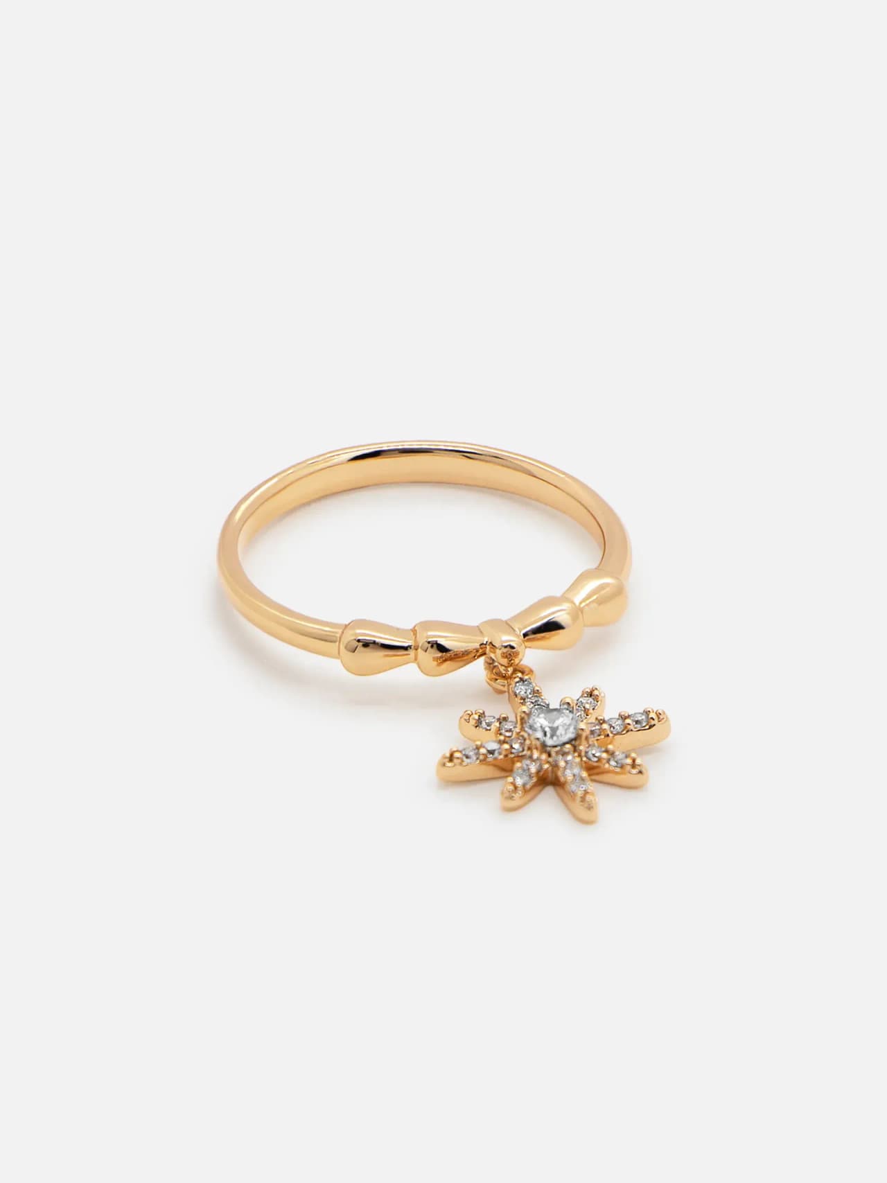 Ring med Star – 18k Guldpläterad Dam Ring med Kubisk Zirkonia