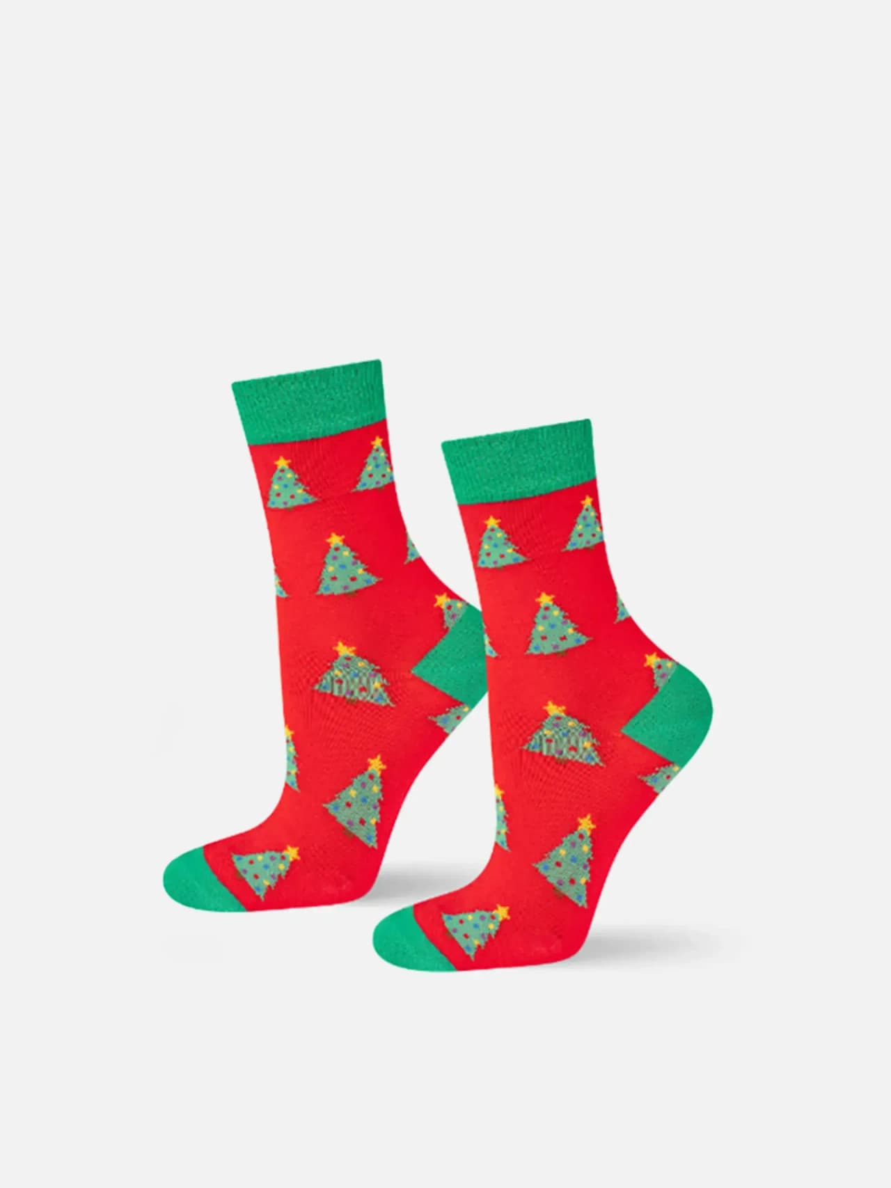 Roliga Strumpor Julmys – Dam 4-pack med Pepparkaka & Julgran