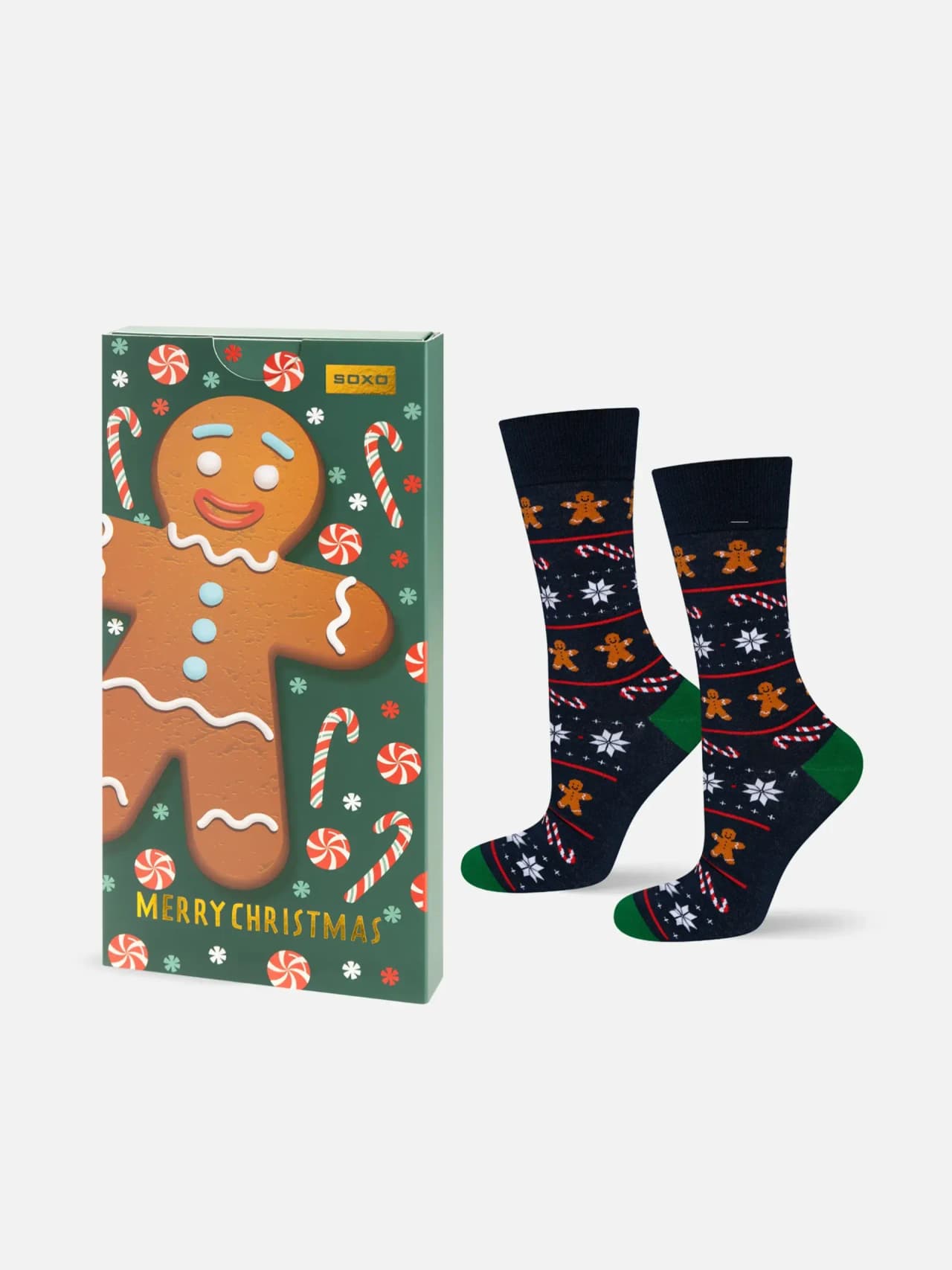 Roliga Strumpor Pepparkaksfötter – Julpresent i Box