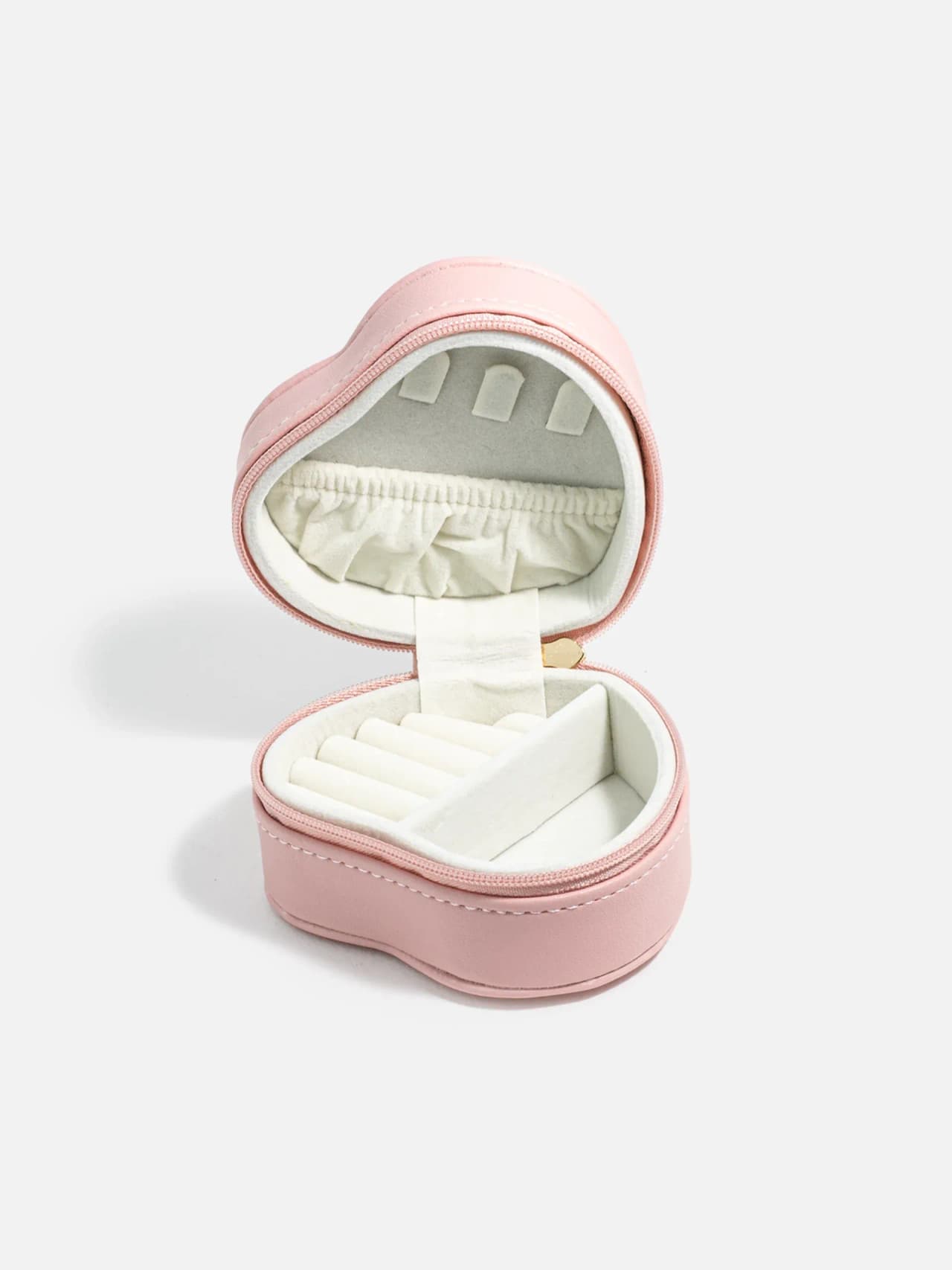 Rosa Hjärtformat Smyckeskrin