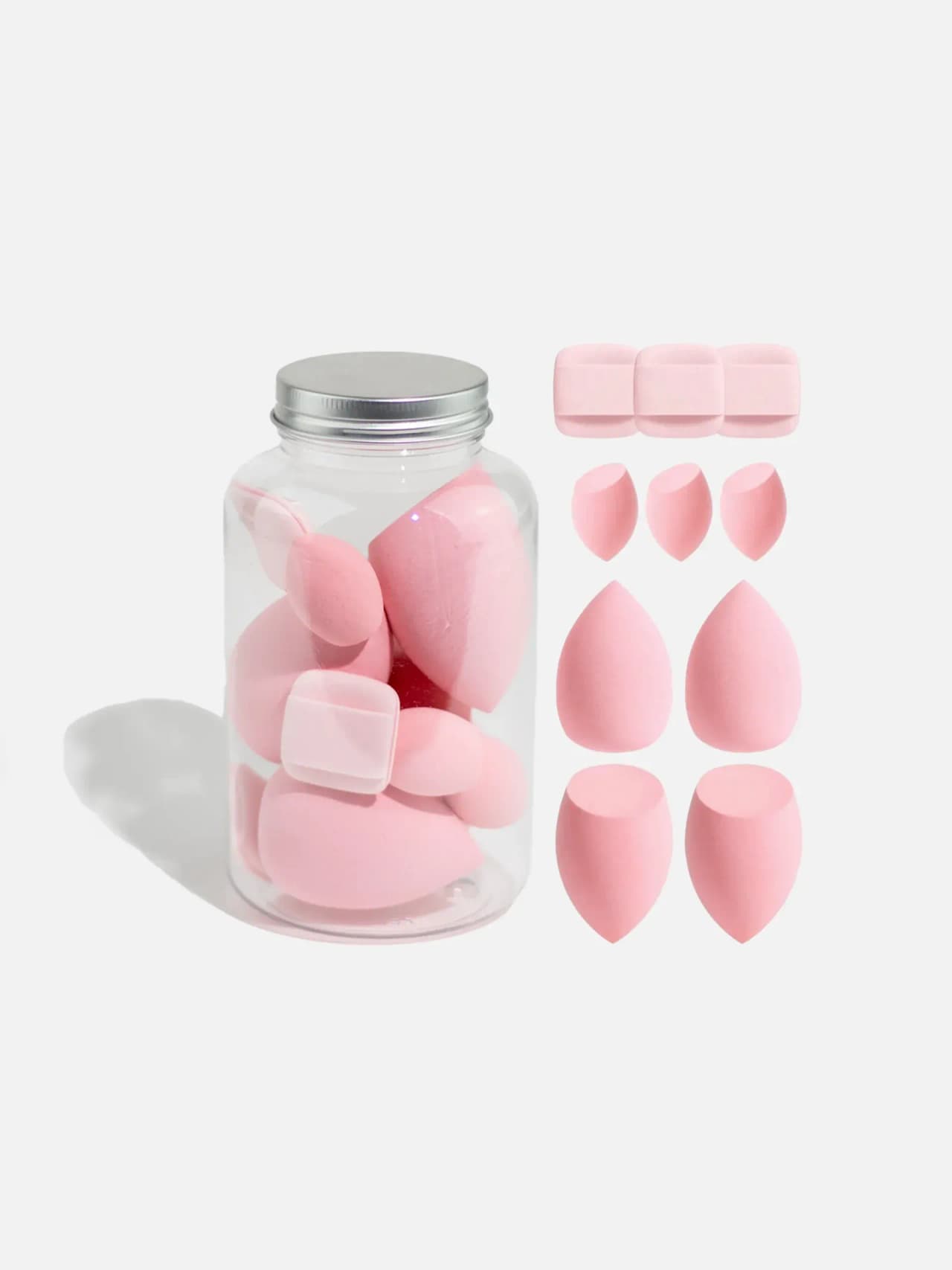 Rosa Makeup Blender - Sminksvamp - 10pack