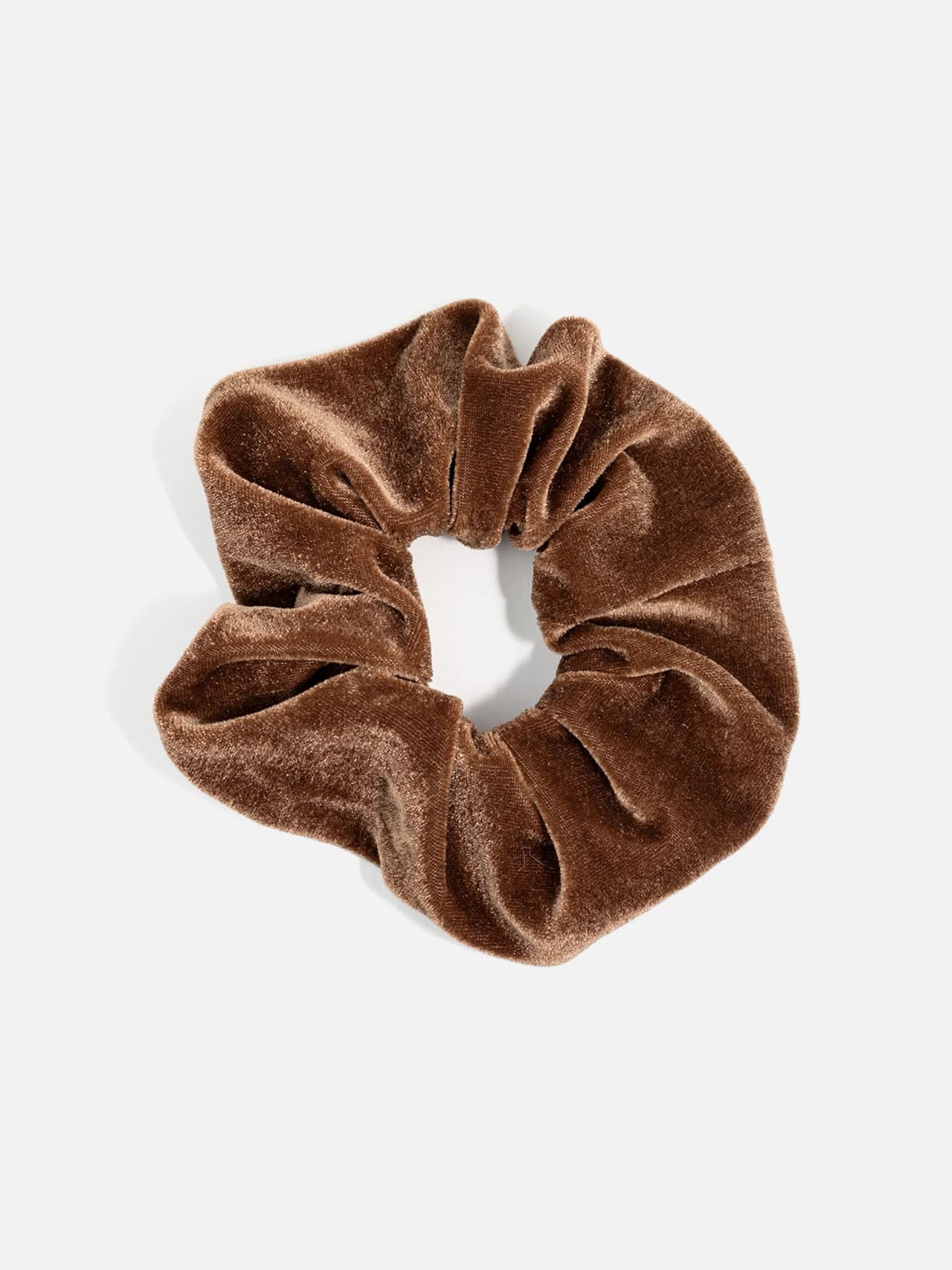 Stor Scrunchie Brun Sammet – Klassisk Hårsnodd