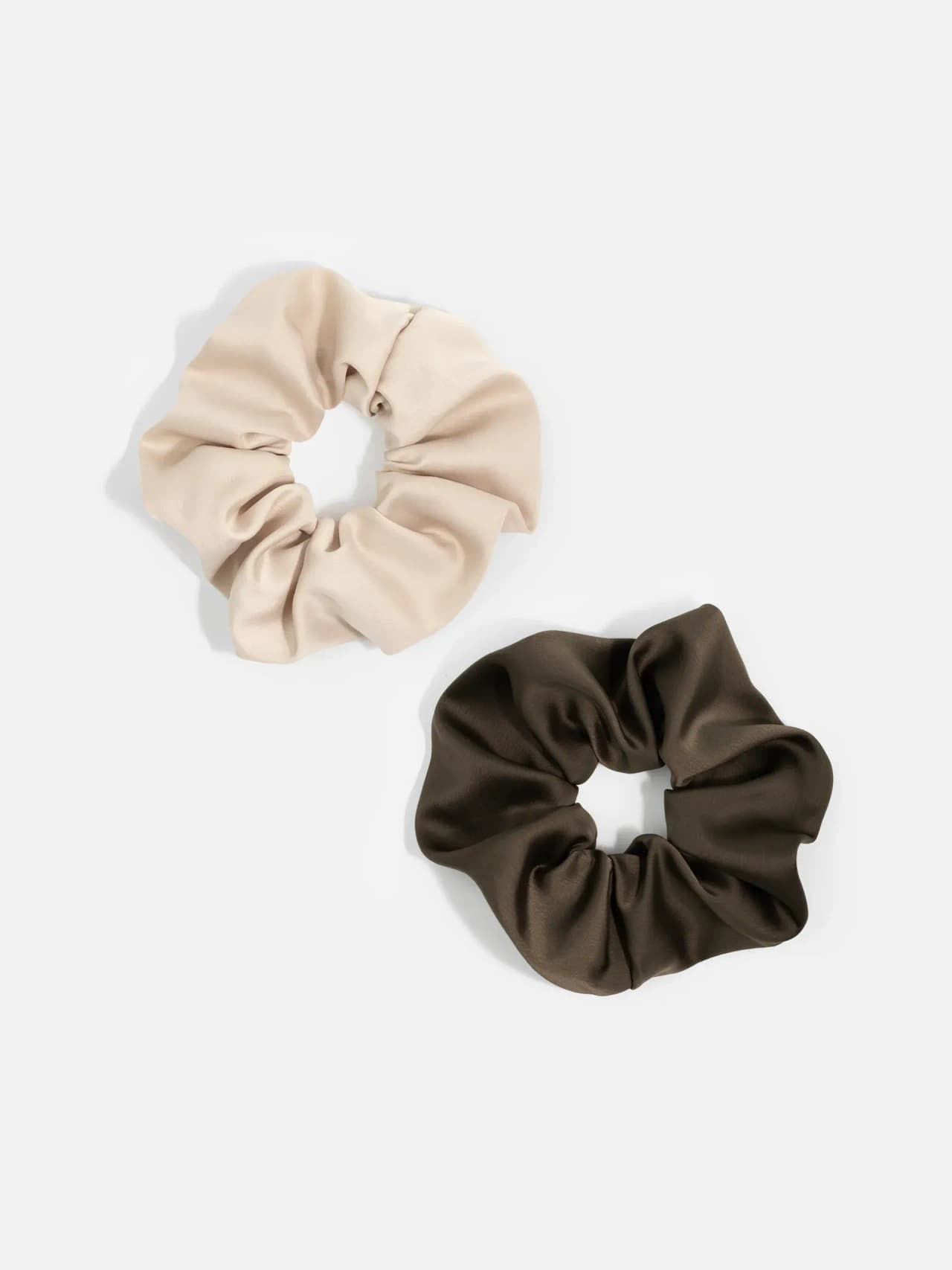 Scrunchie Set Krämig och Brun