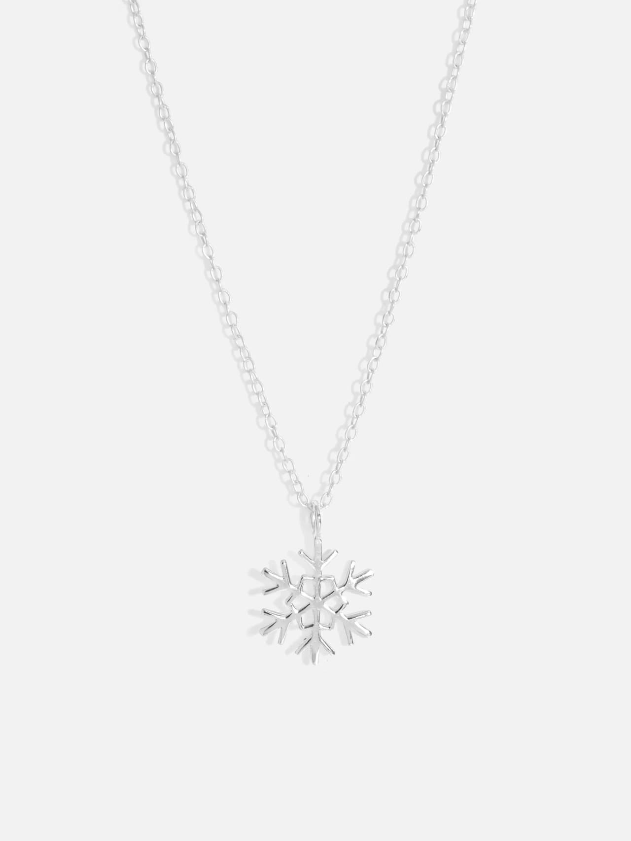 Halsband i 925 silver med snöflingehänge 10,7x11,8 mm på tunn kedja