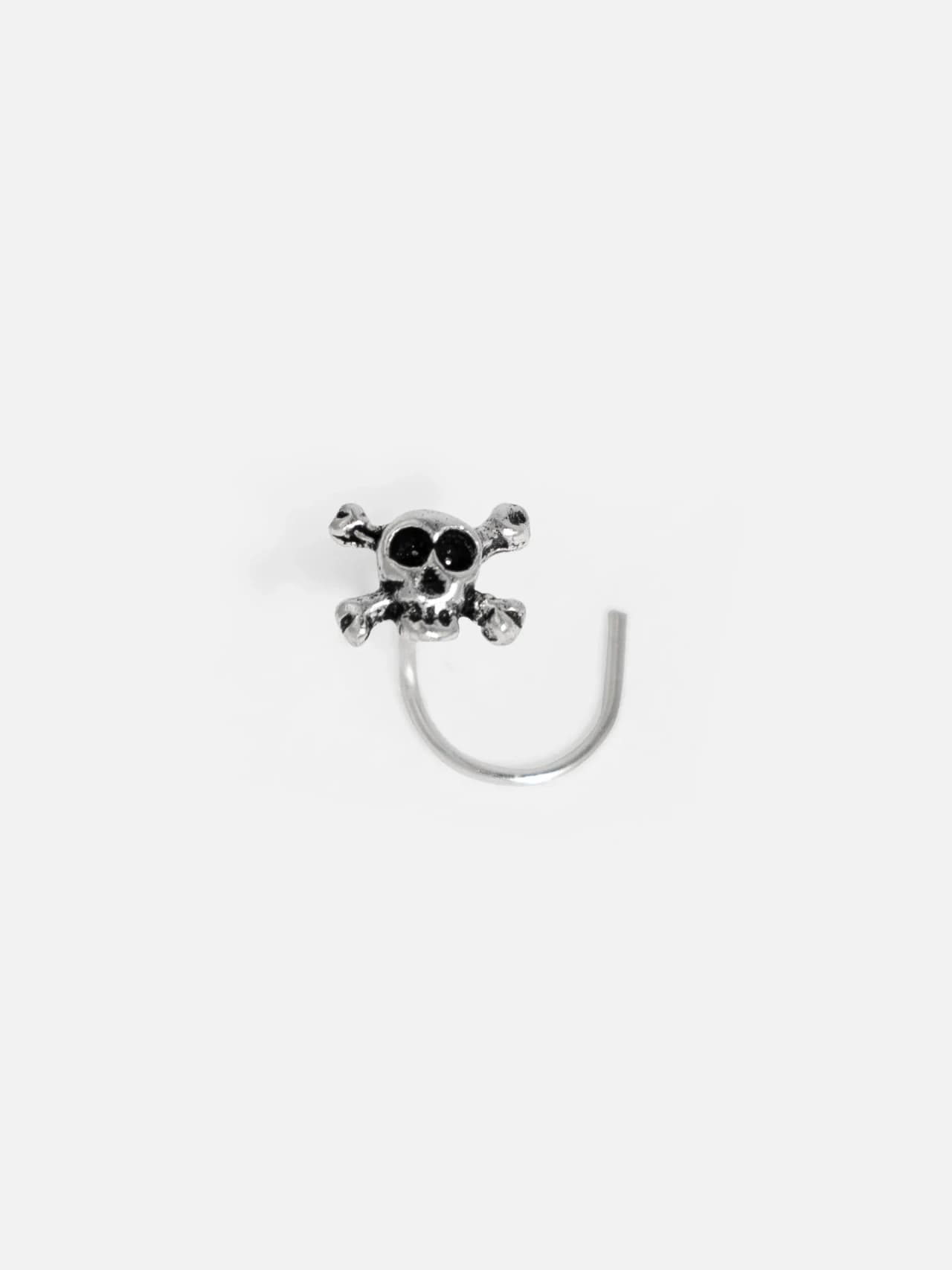Skull Näs Piercing i Äkta Silver