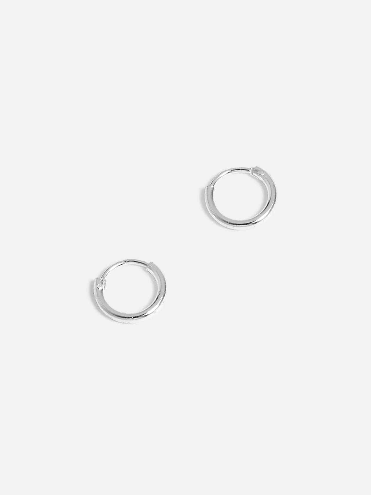 Små Äkta Silver Hoop Örhängen