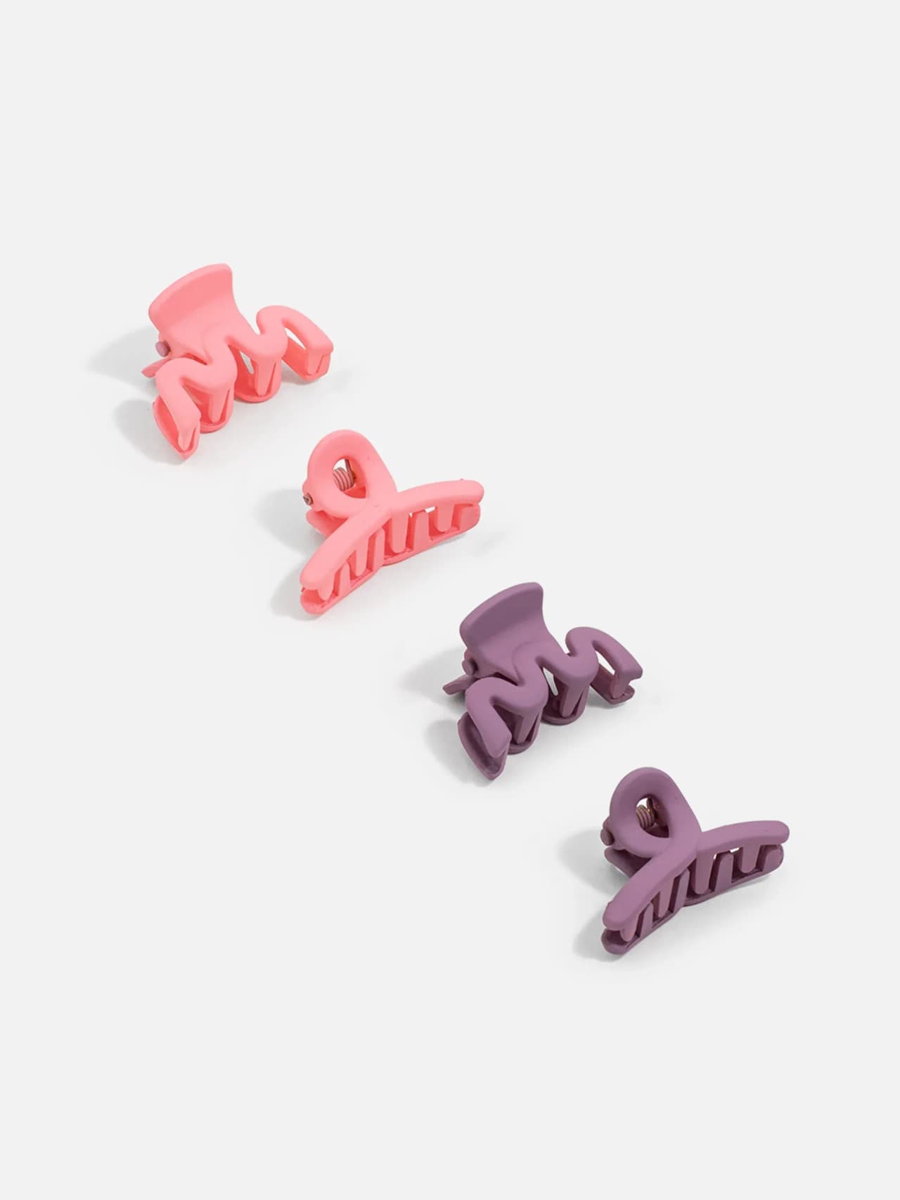 Små Hårklämmor 4-Pack Violet-Rosa