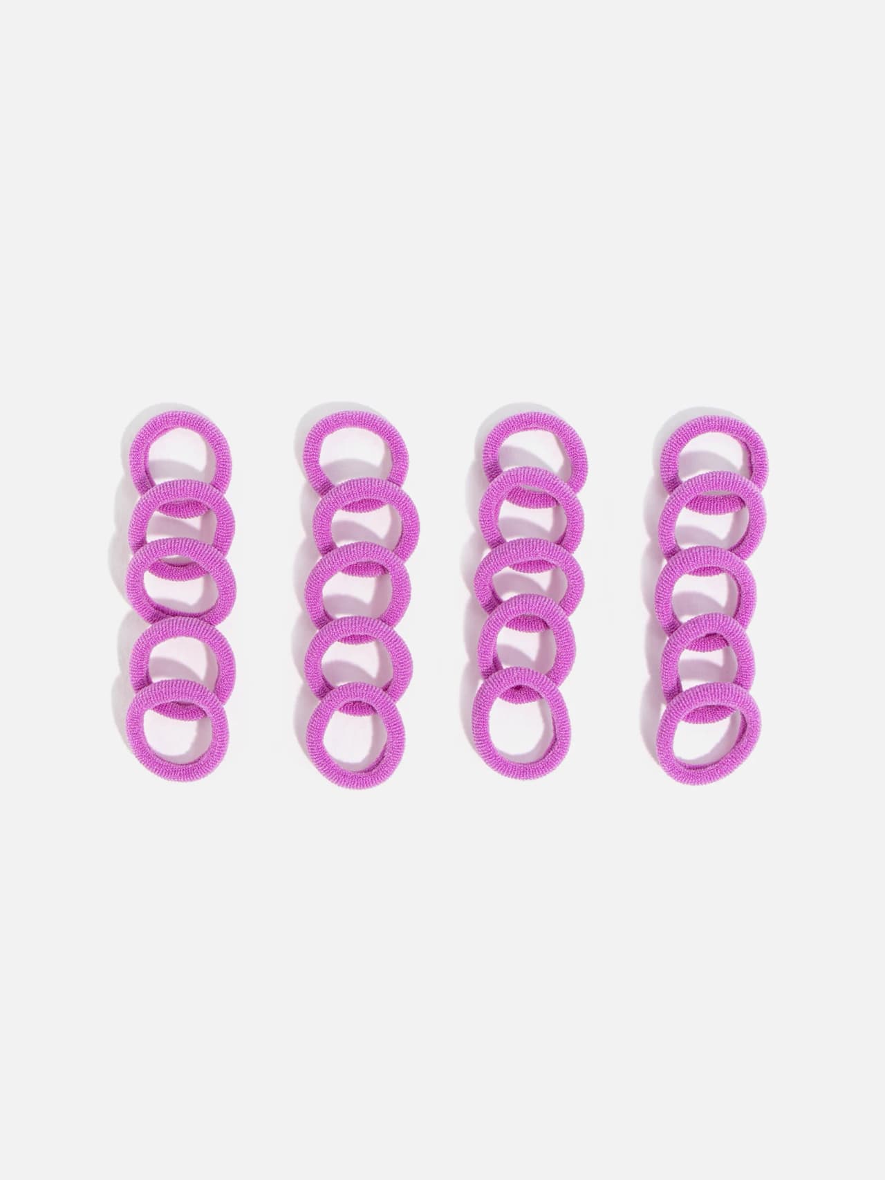Små hårsnoddar i magenta, 20-pack elastiska hårsnoddar