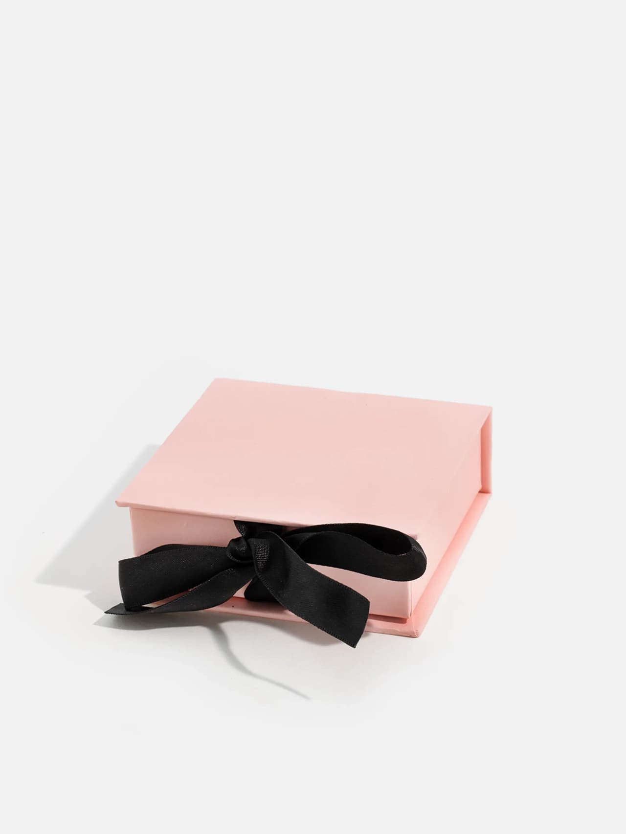 Smyckes Presentask Rosa med Sidenband 9x9x5 cm