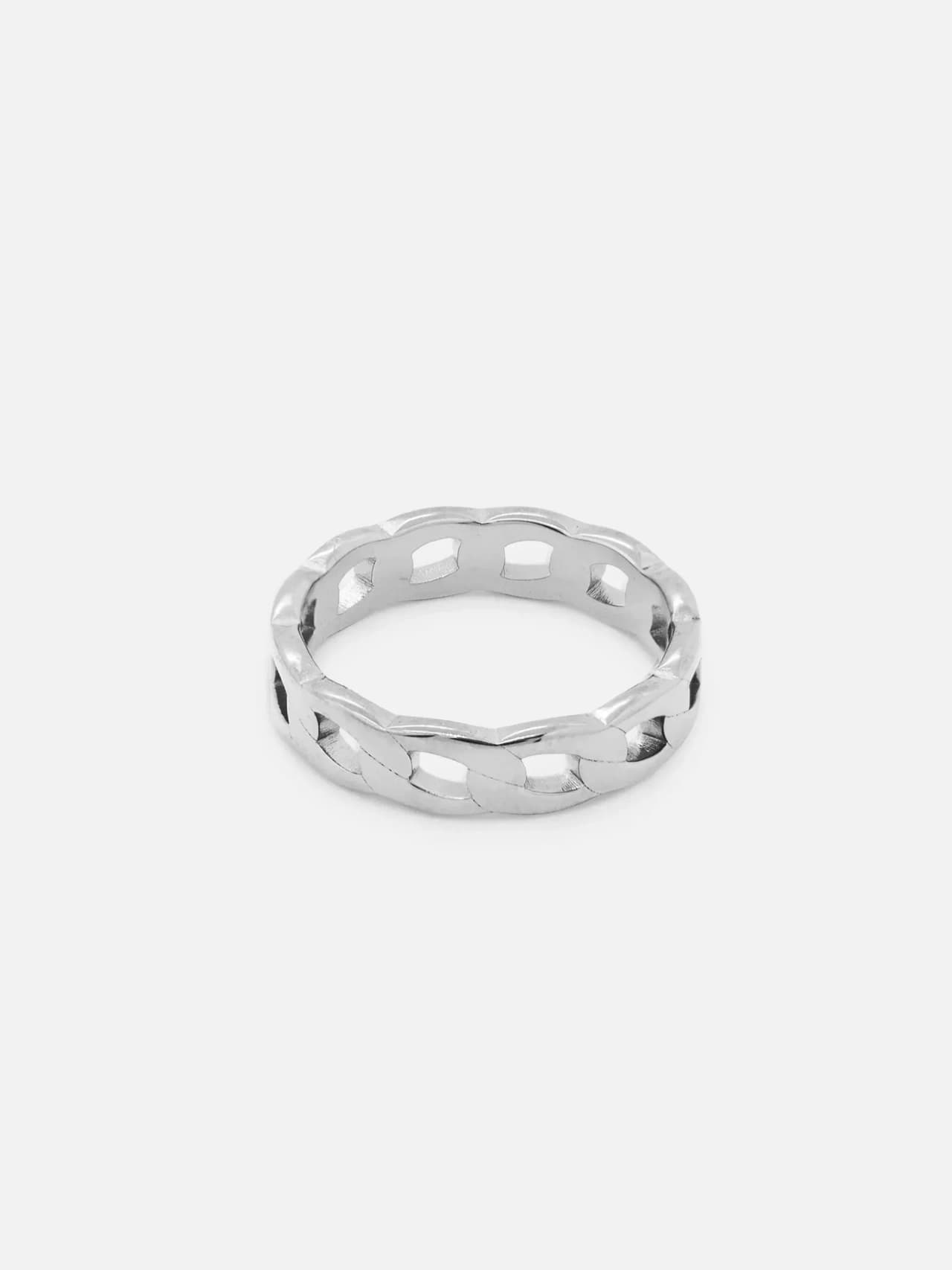 Stål Ring Silverfärg