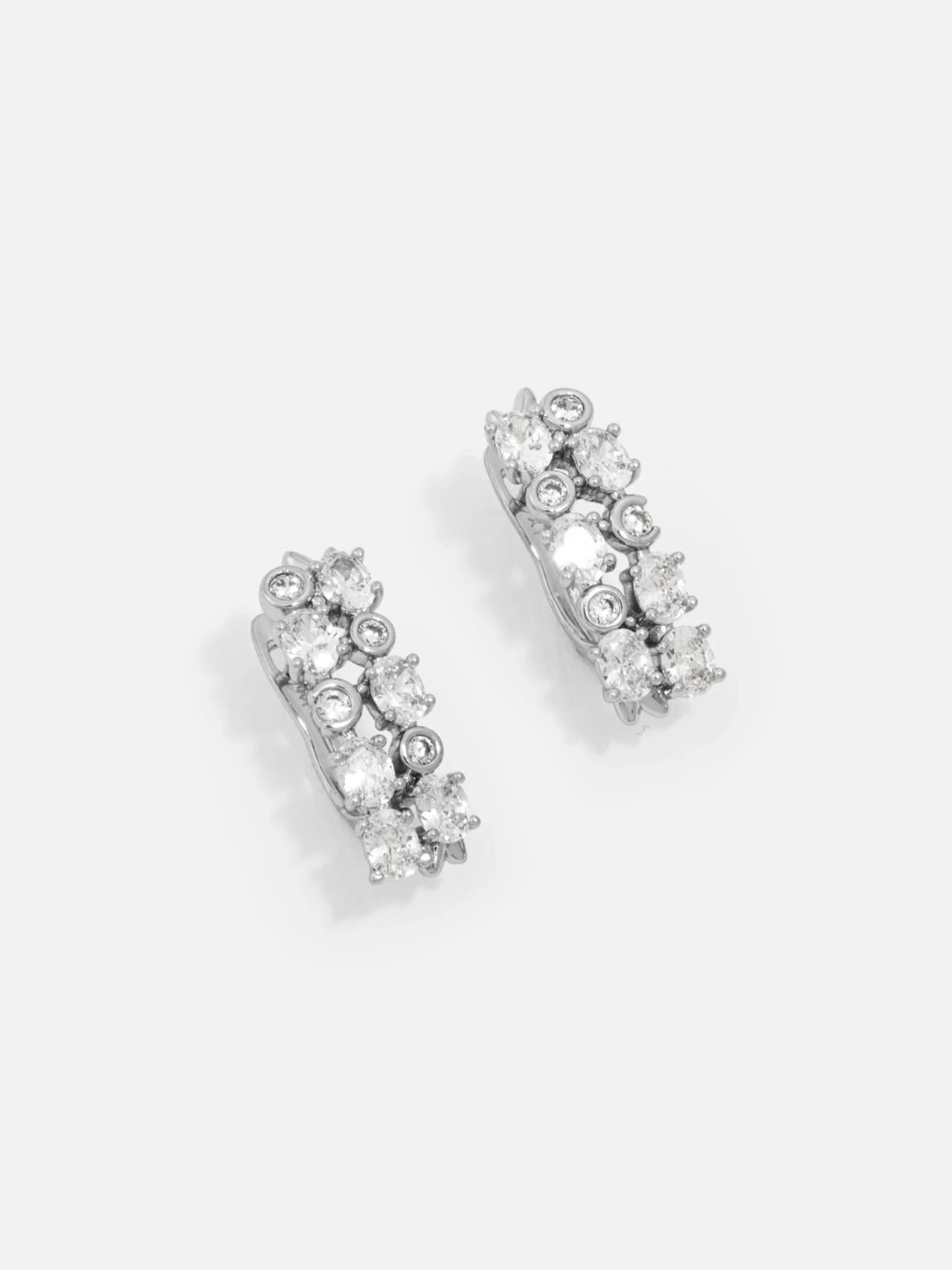 Stud Örhängen med Cubic Zirconia och Platinaplätering