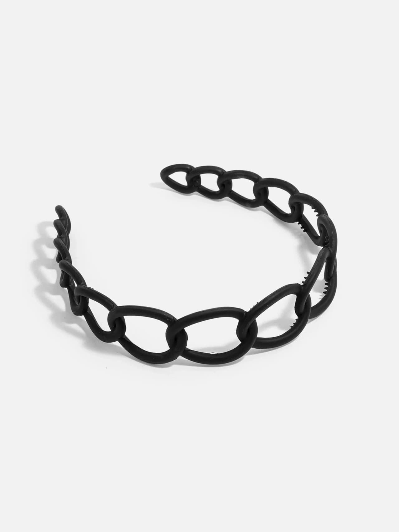 Svart Diadem med Kedjeformad Design