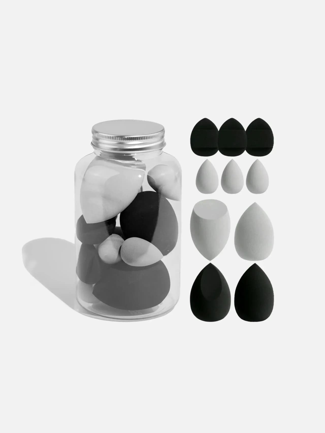 Svart Makeup Blender - Sminksvamp - 10-pack
