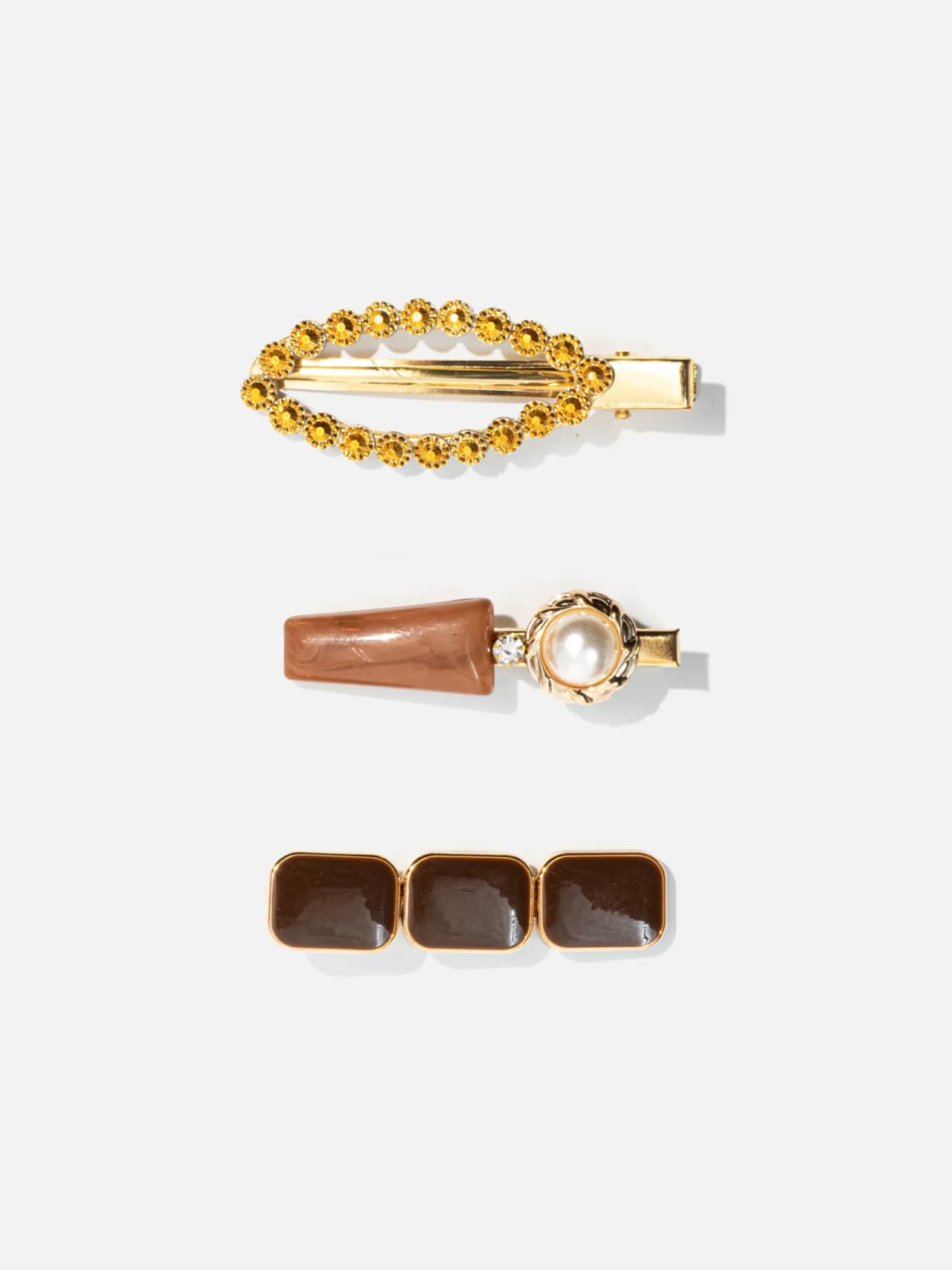 Tre Juveler Hårspänne – Exklusiv Design