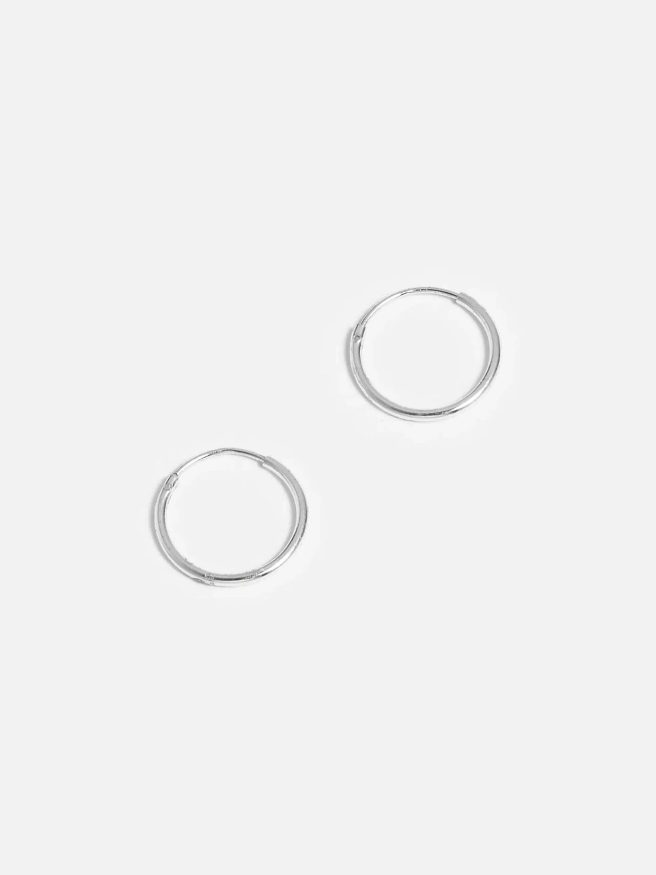 Tunna Hoop Äkta Silver Örhängen