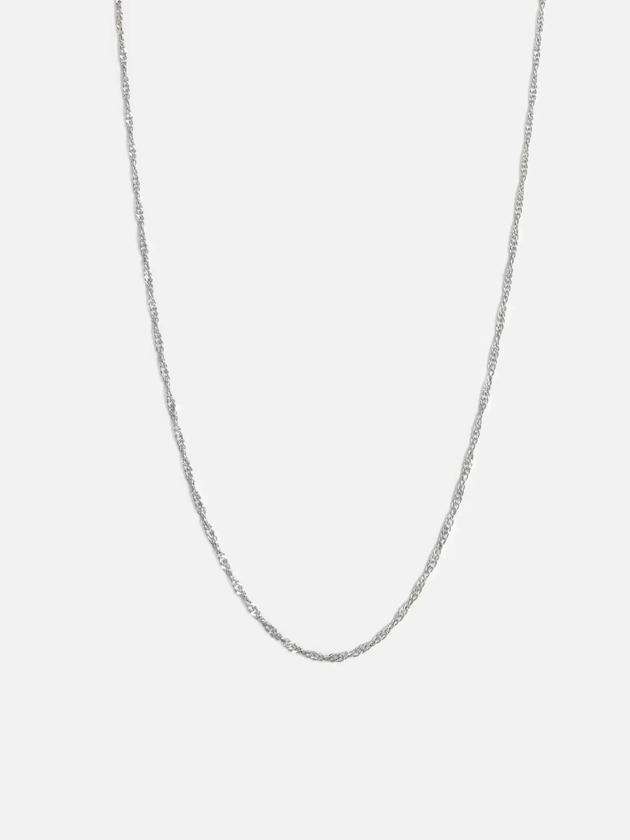 Twisted Kjedia Halsband i Rhodiumpläterad