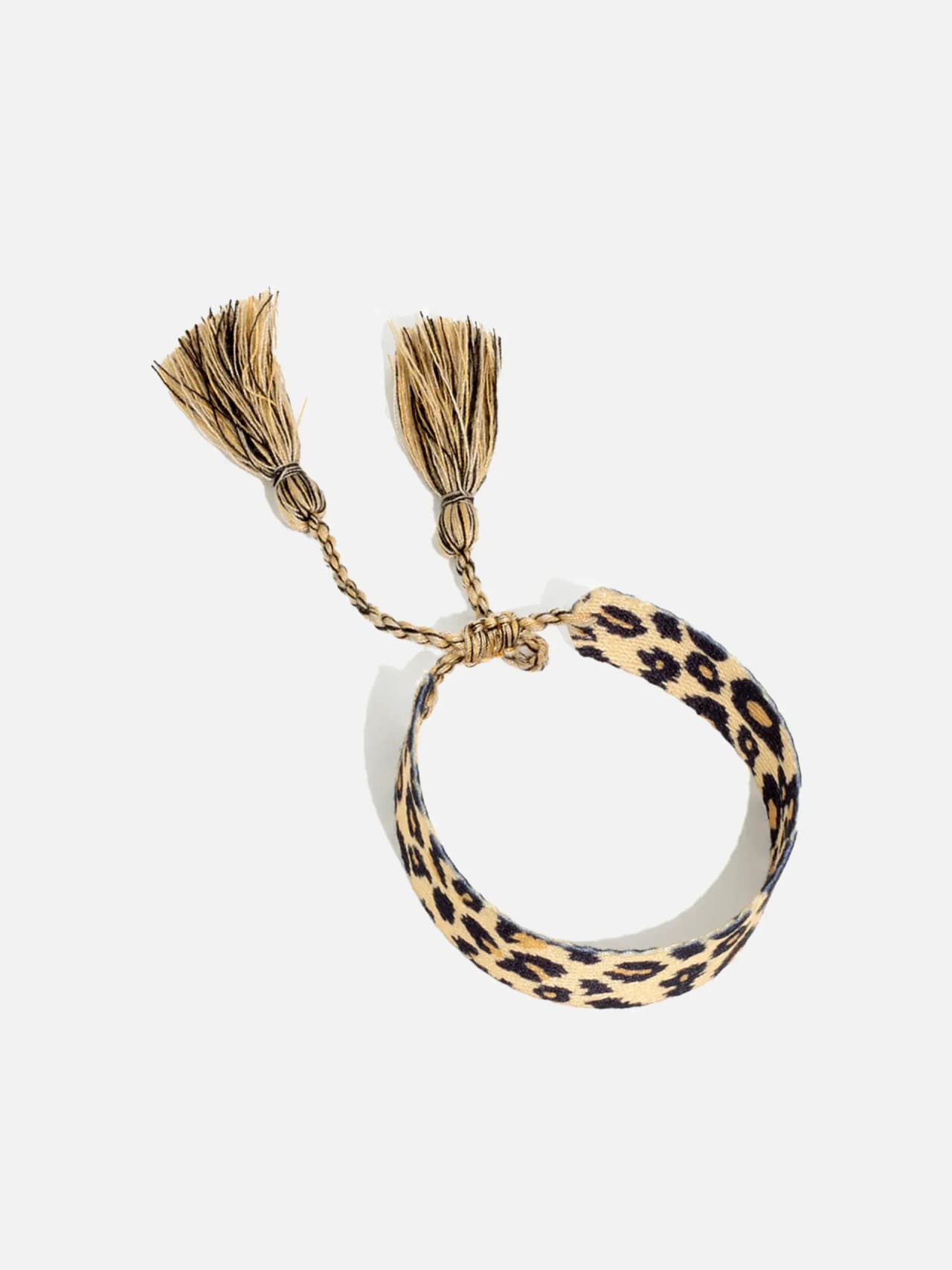 Vävt Armband Leopard - Justerbart