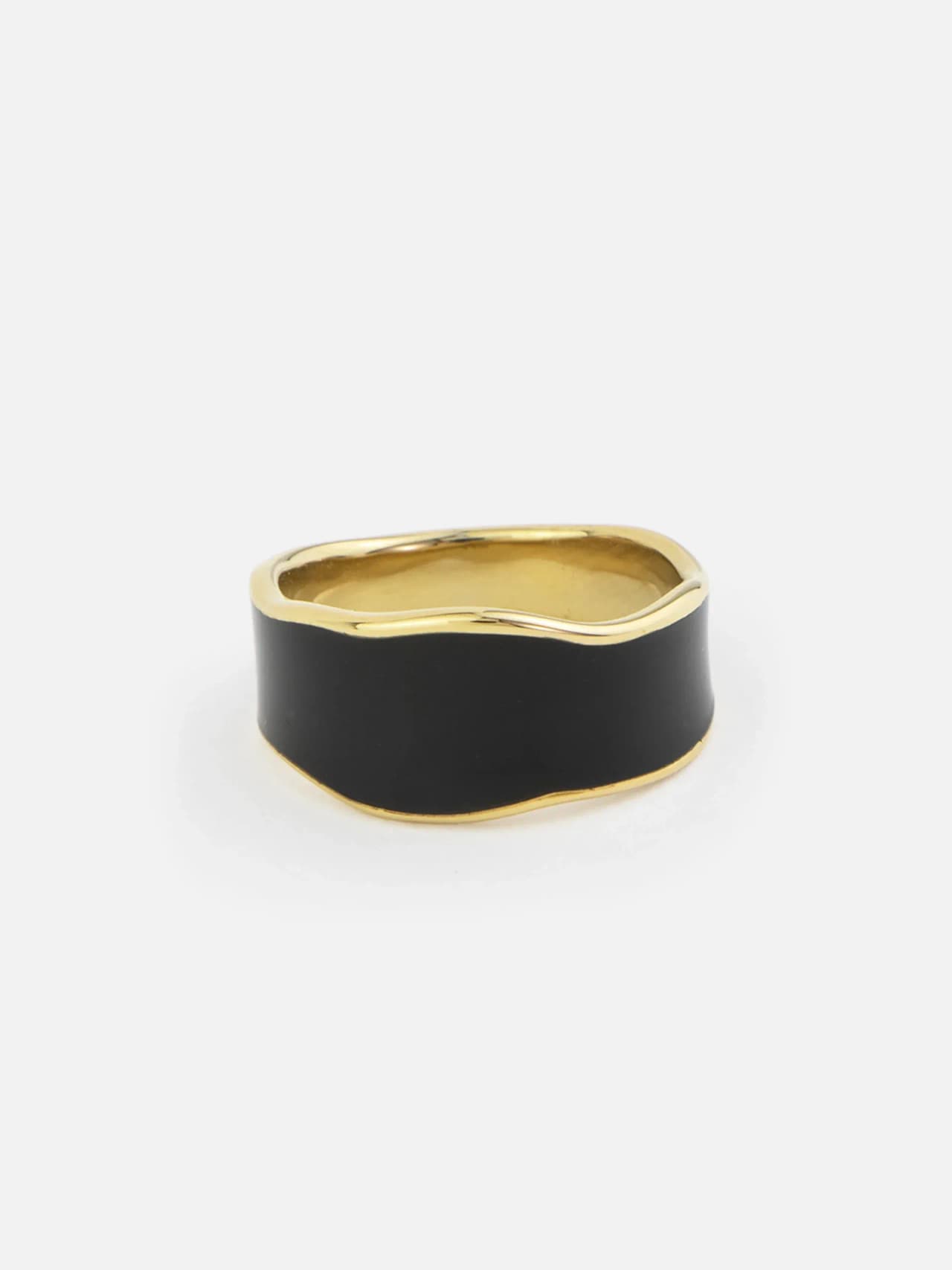 Wiggly Ring i 18K Guldpläterad Stål