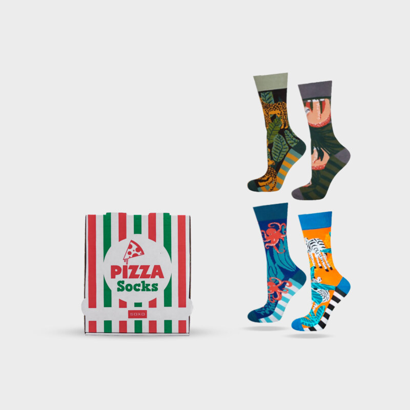 Roliga strumpor - Idealiska som en lekfull gåva! Köp pizza strumpor idag!