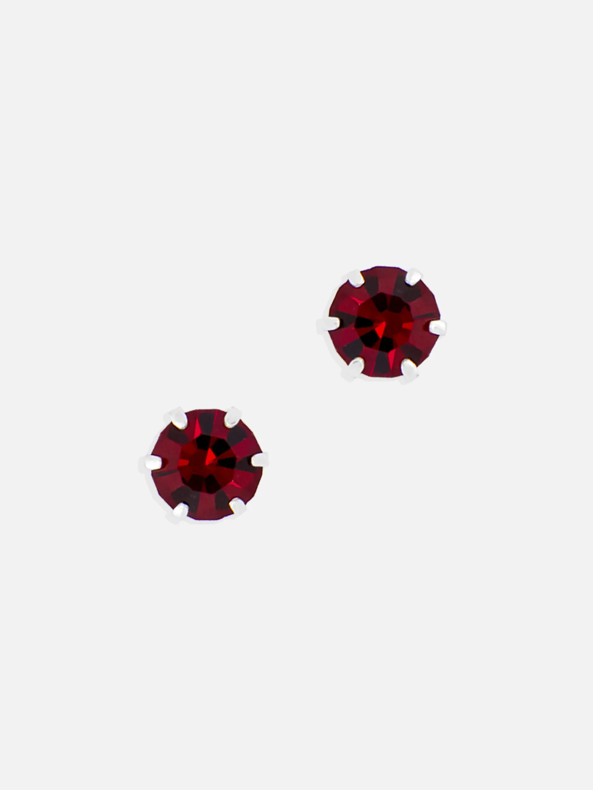 Garnet kristall örhängen i äkta silver, dam smycken, 925 sterling silver