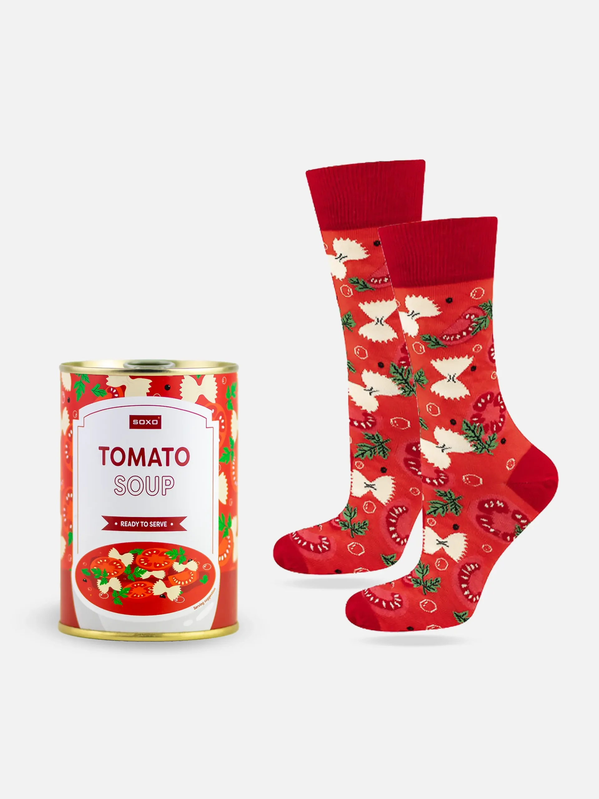 Roliga och mjuka tomatsopstrumpor för män och kvinnor.