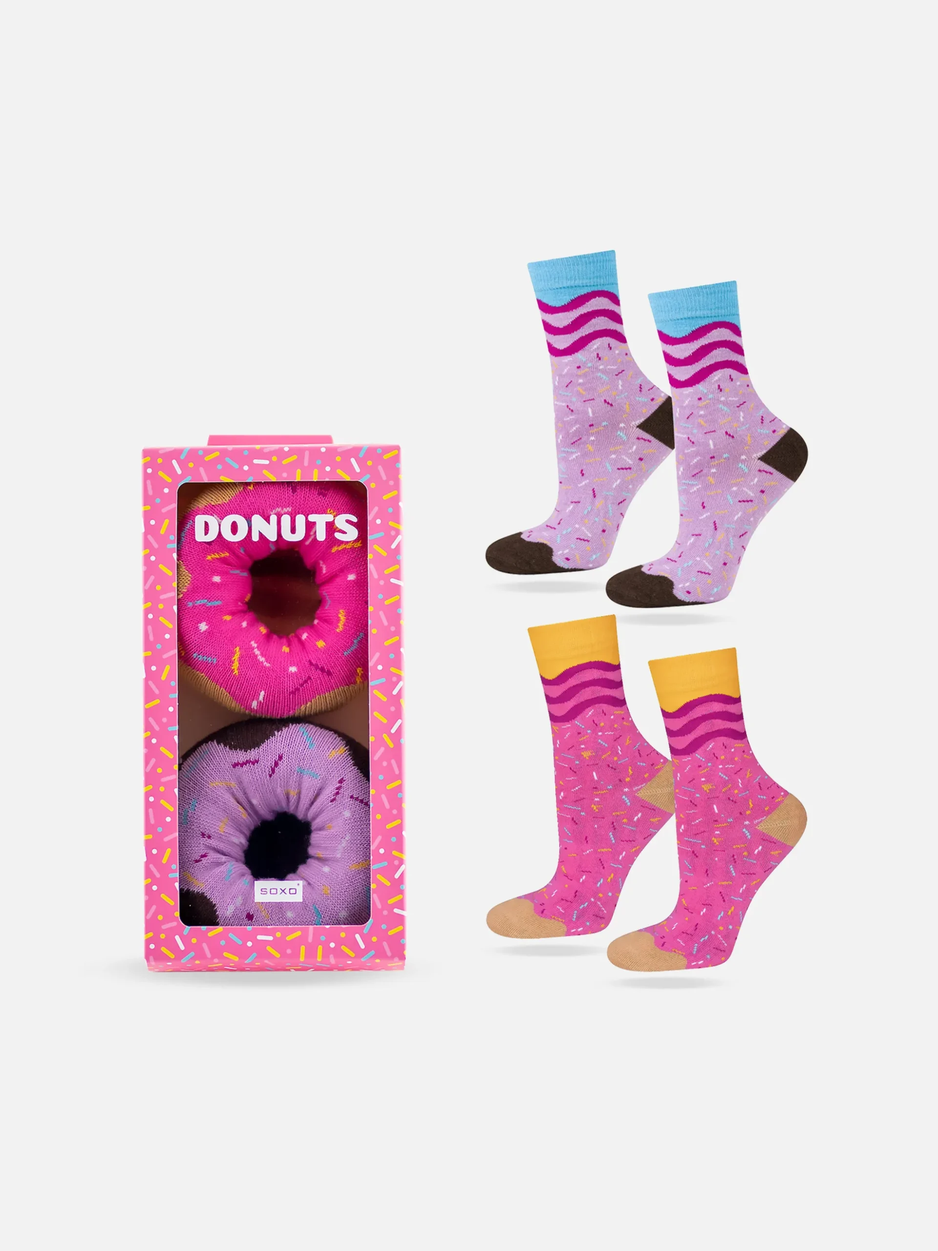 Dubbla Donut - Roliga Dam Strumpor 2 Par