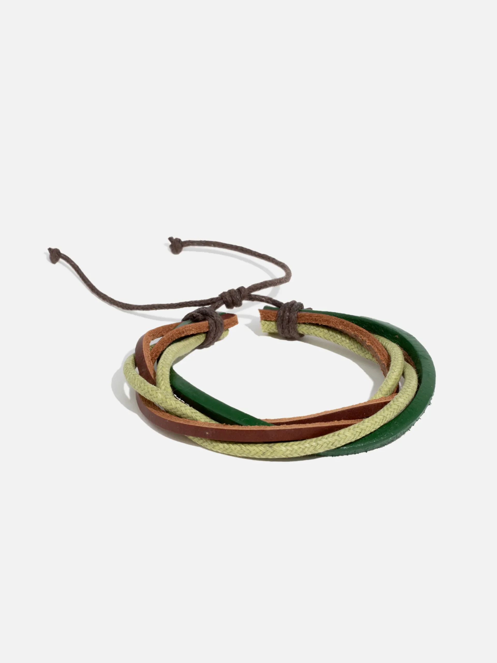 Unisex justerbart PU läderarmband med 4 snören