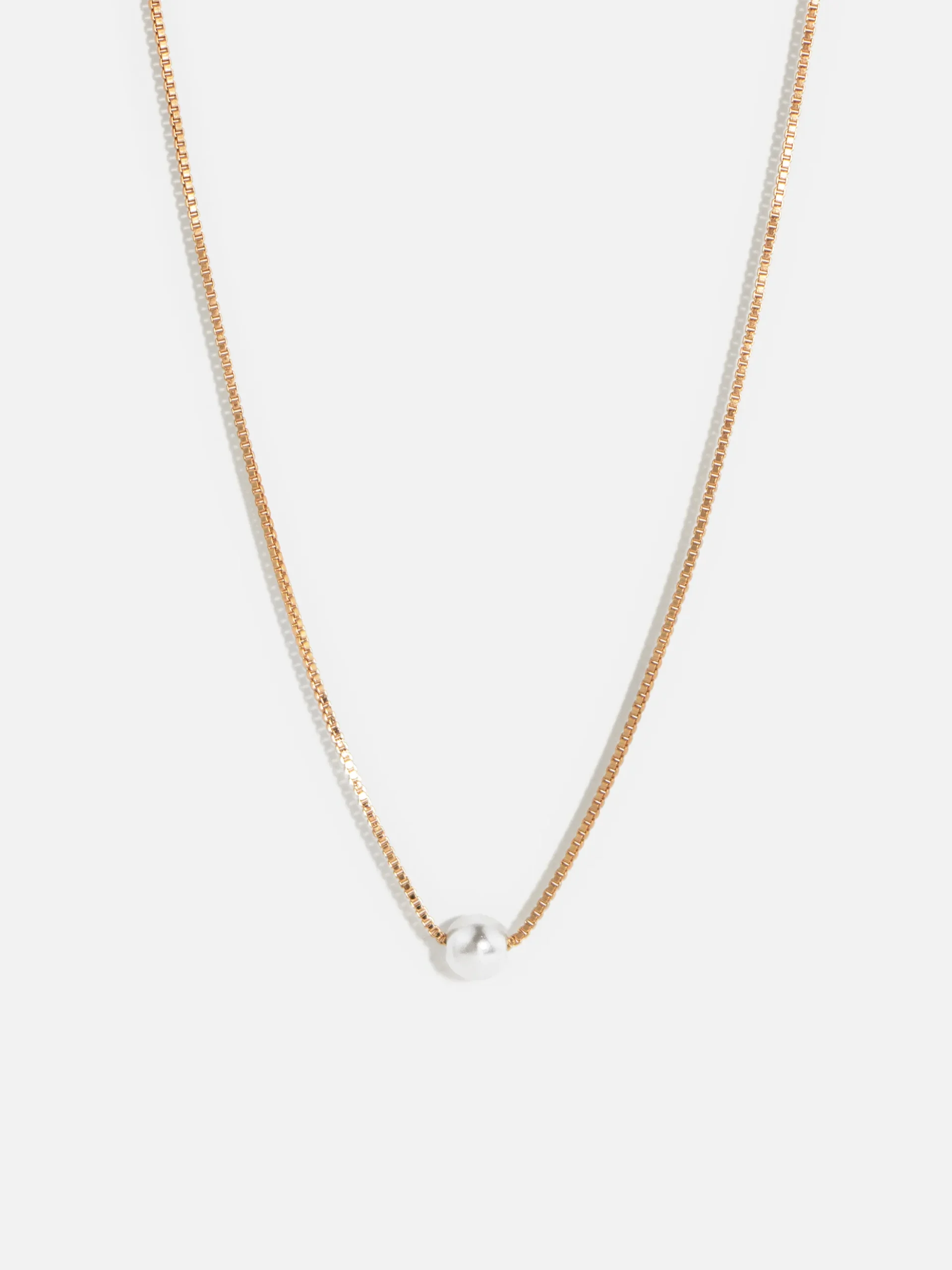 18K guldpläterat halsband med pärl, dam smycken, vacker design