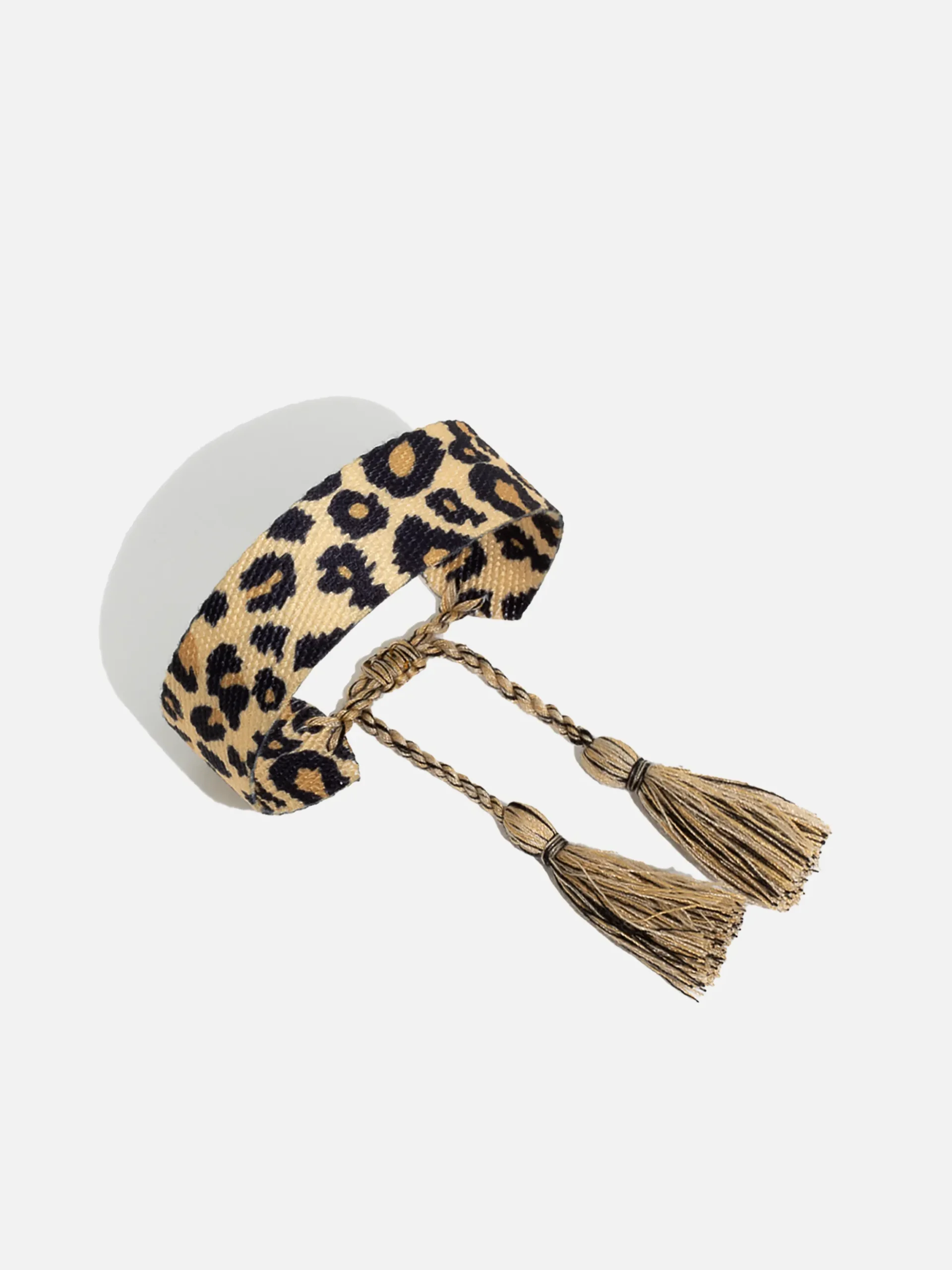 Vävt Armband Leopard - Justerbart armband med leopardmönster