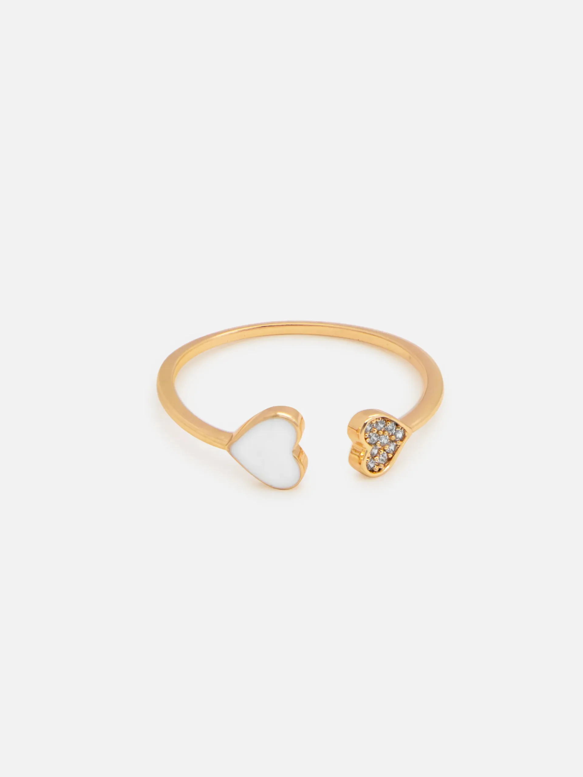 Ring med Hjärtat - 18K Guldpläterad med Kubisk Zirkonia – Elegant dam smycke med hjärtformade detaljer
