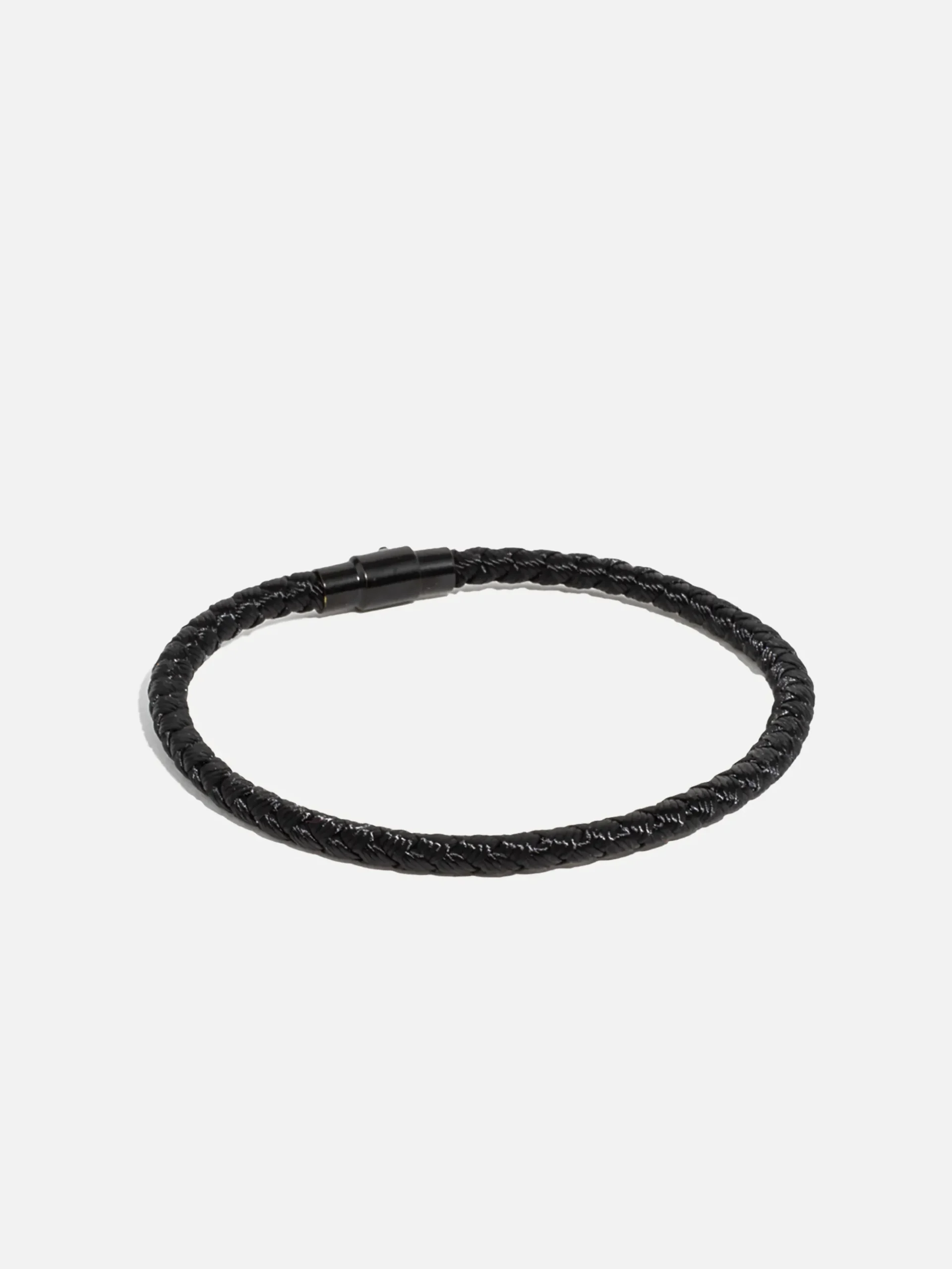 Svart unisex vävt armband med magnetlås