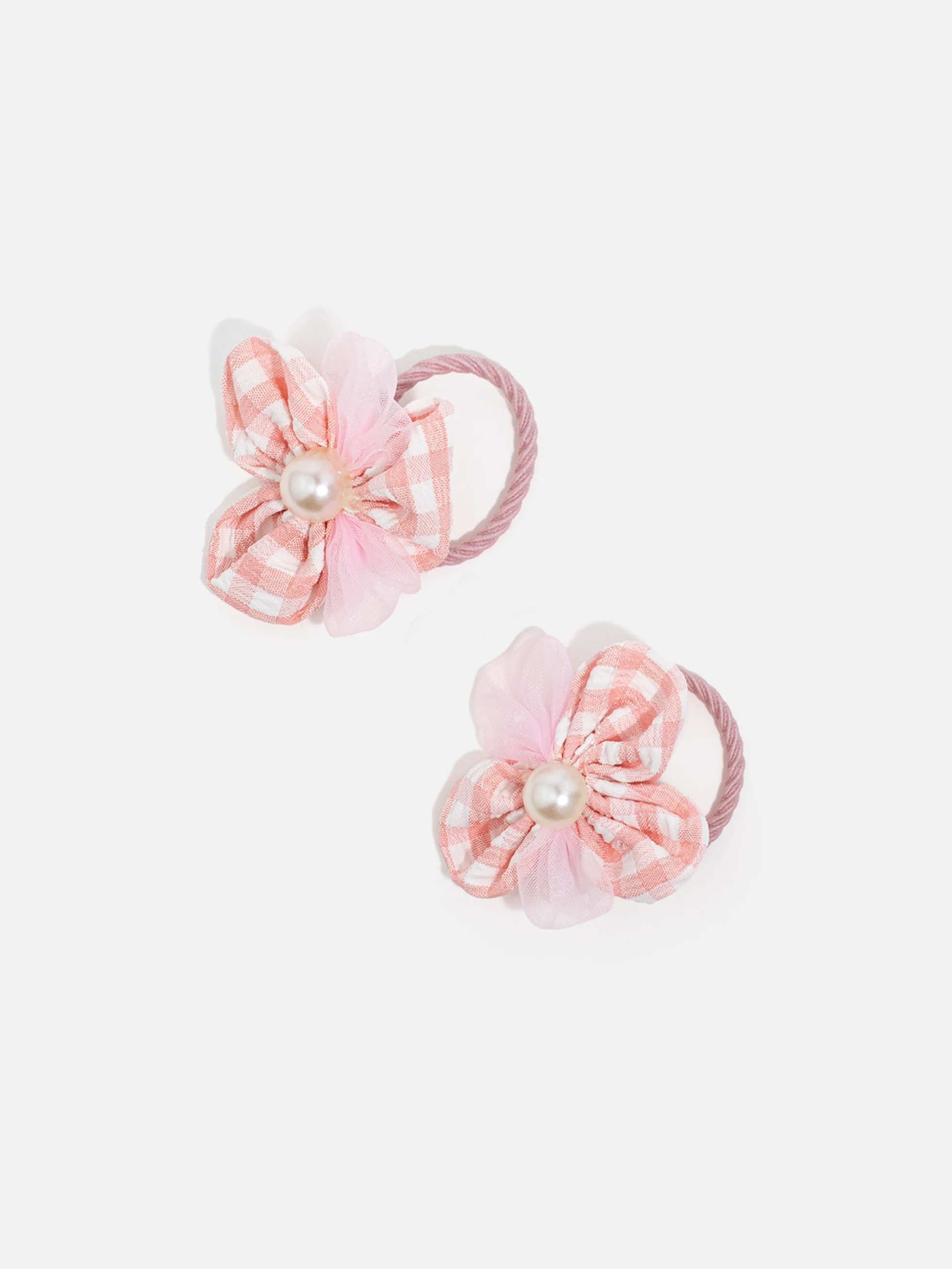 Blomformade Barnhårsnoddar 2-Pack, elastiska och bekväma för barn
