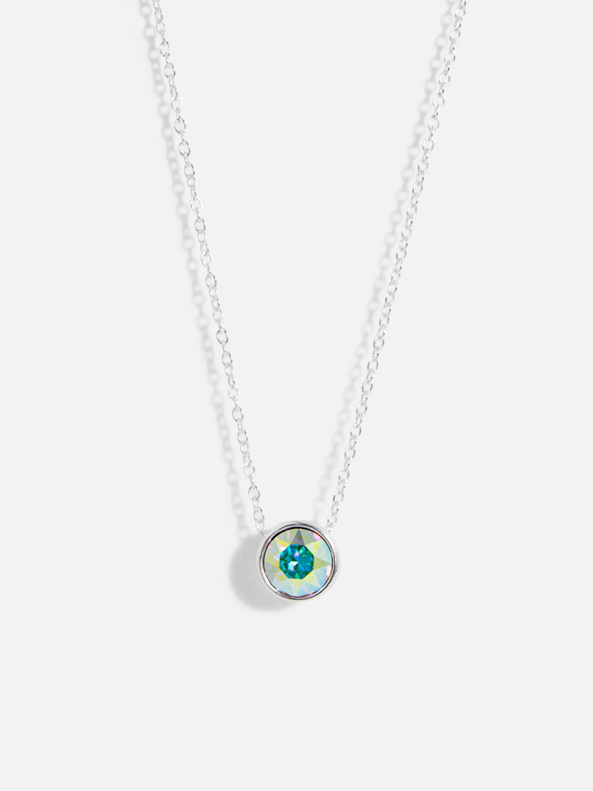 Charmig Halsband i Äkta Silver med AB Kristall