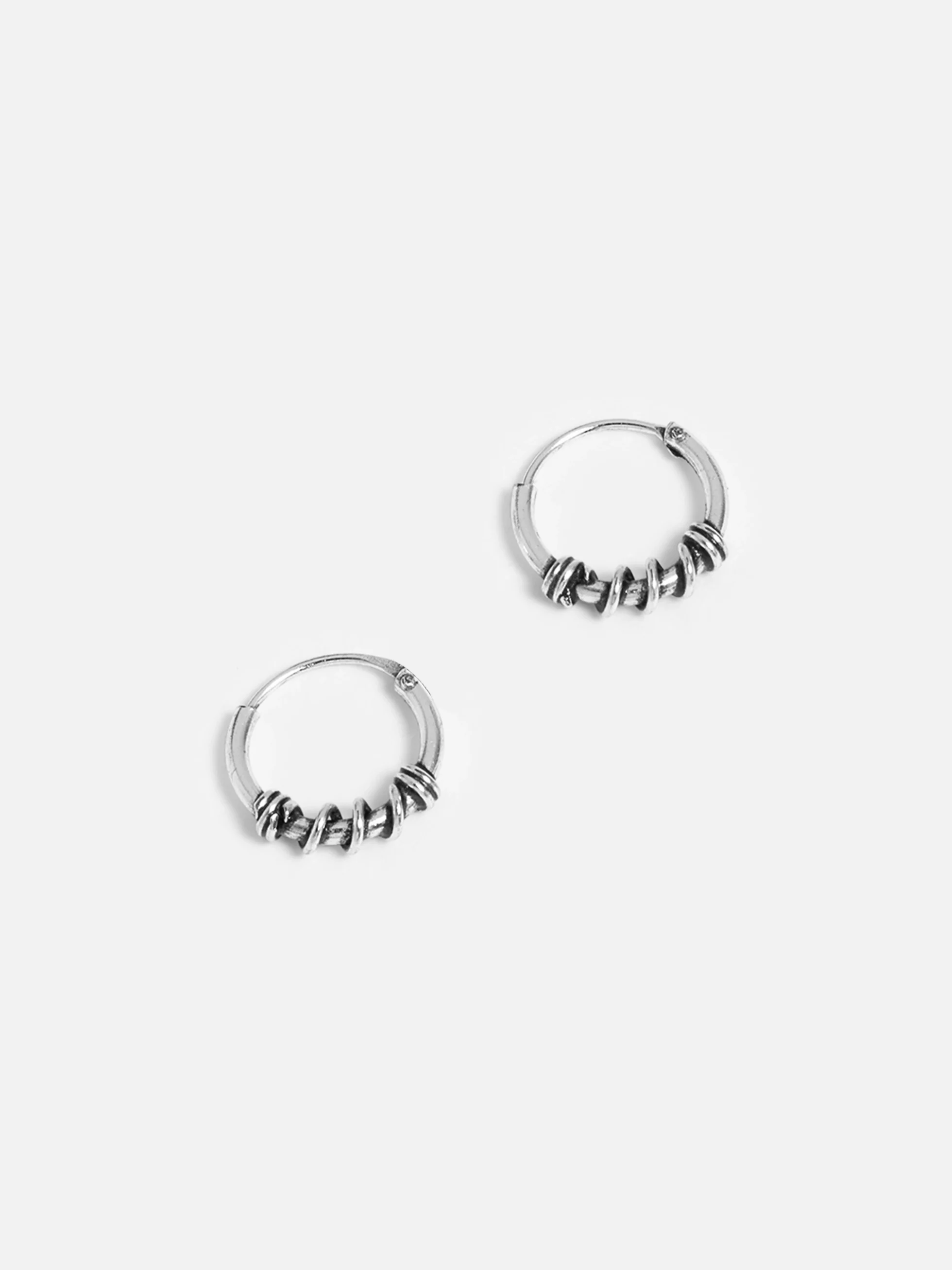 Äkta silver Serenity hoop örhängen för damer, högkvalitativa och allergivänliga
