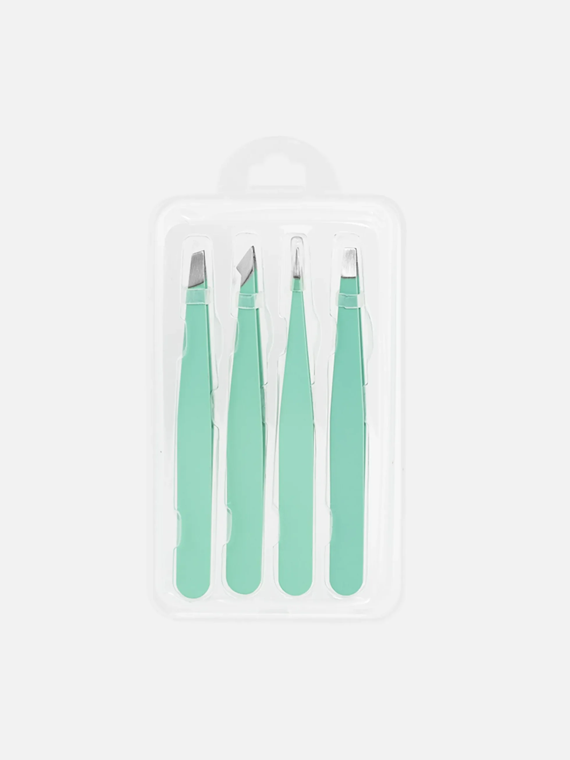 Grön tweezer set 4st för exakt hårplockning och skönhetsvård.